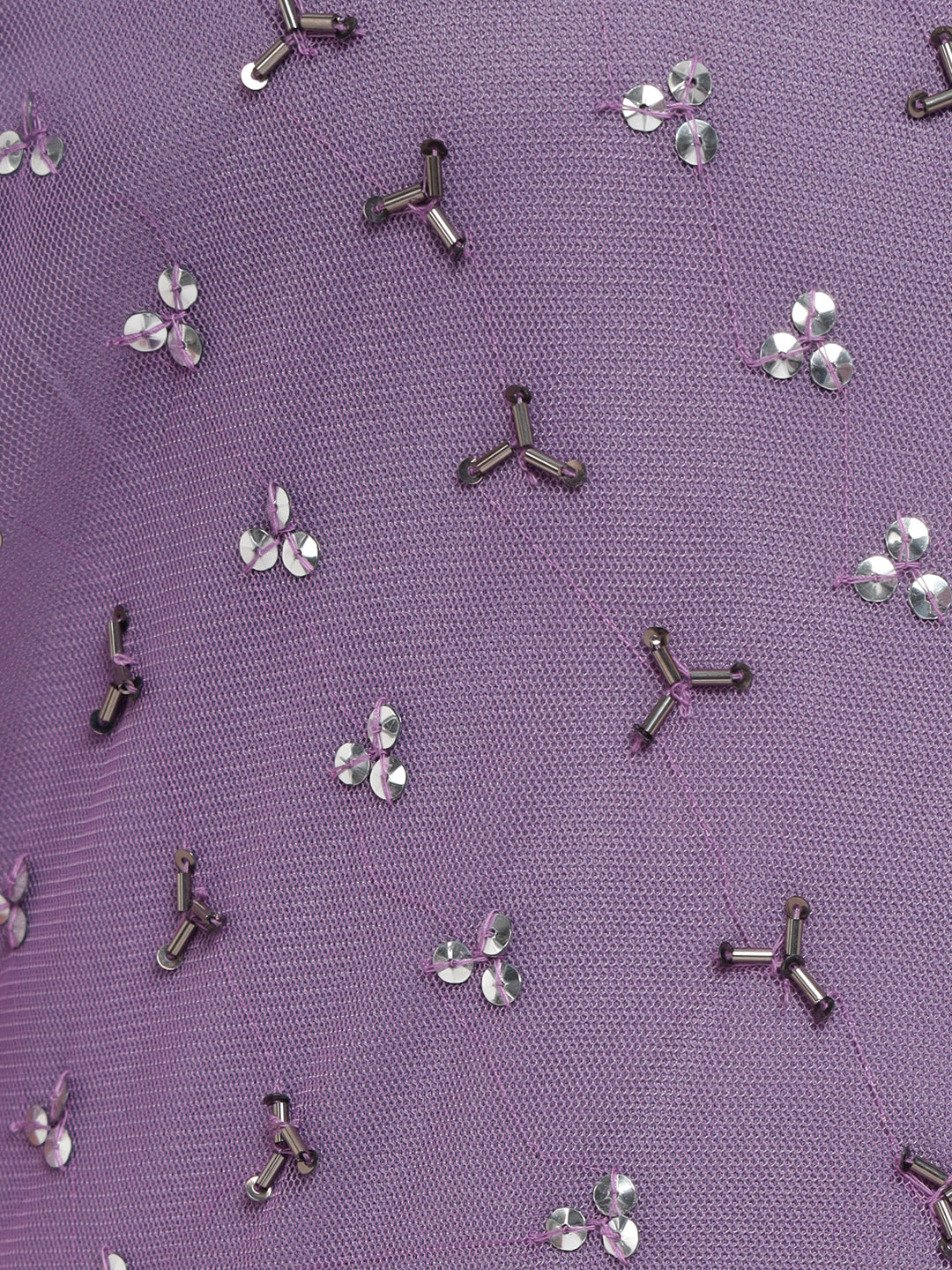 Porsorte Womens Aline Purple Fit and Flare Embellished Party Dress