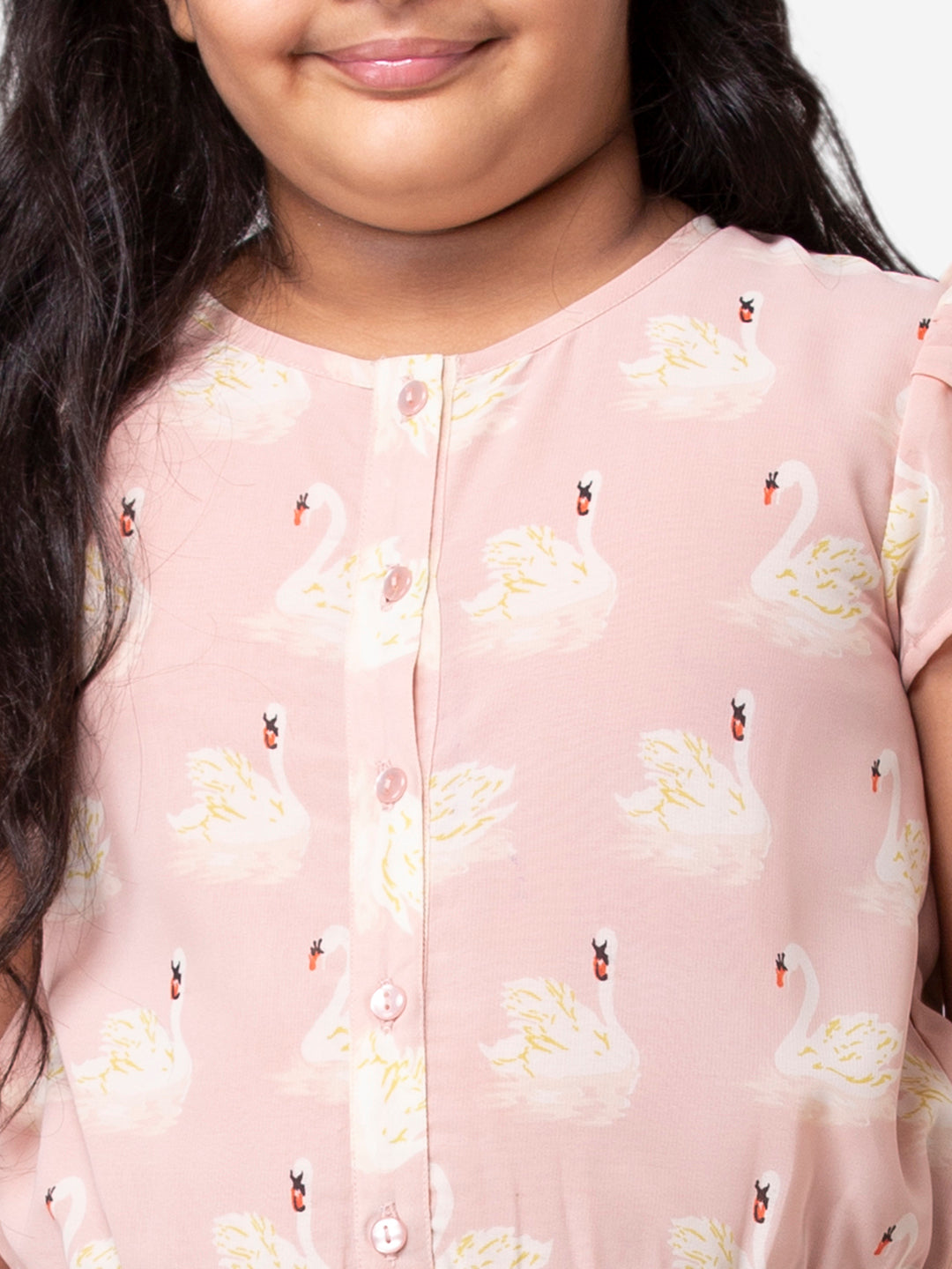 Hoop Hippo Flamingo Front Button Playsuit