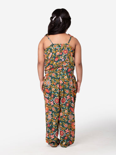 Hoop Hippo Floral Printed Strappy Jumpsuit