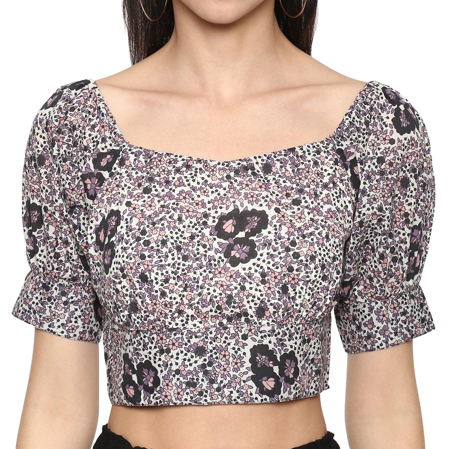 Porsorte Women Printed Crop Top