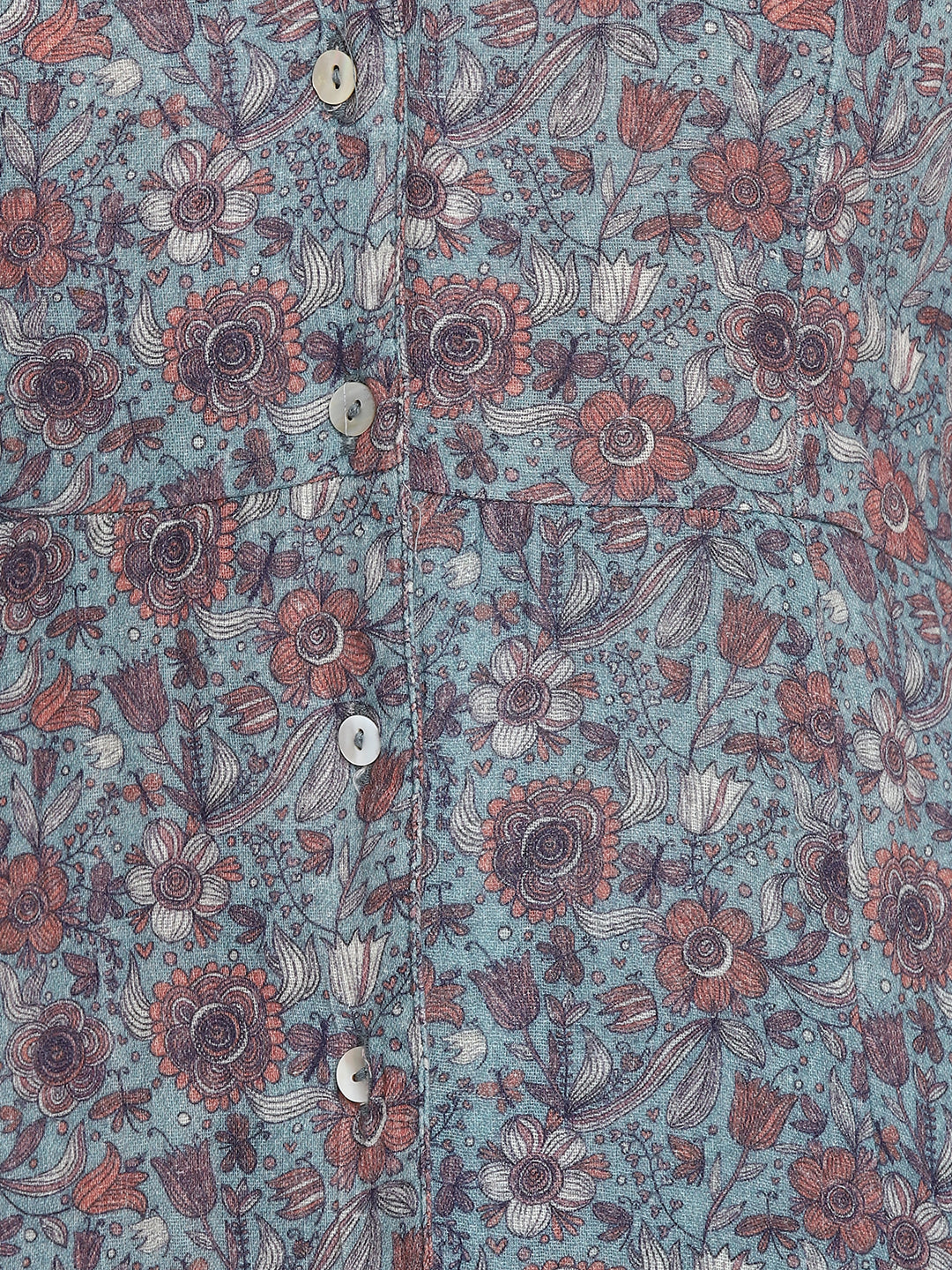 Porsorte Womens Loose Fit Ditsy Print Rayon Shirt Dress