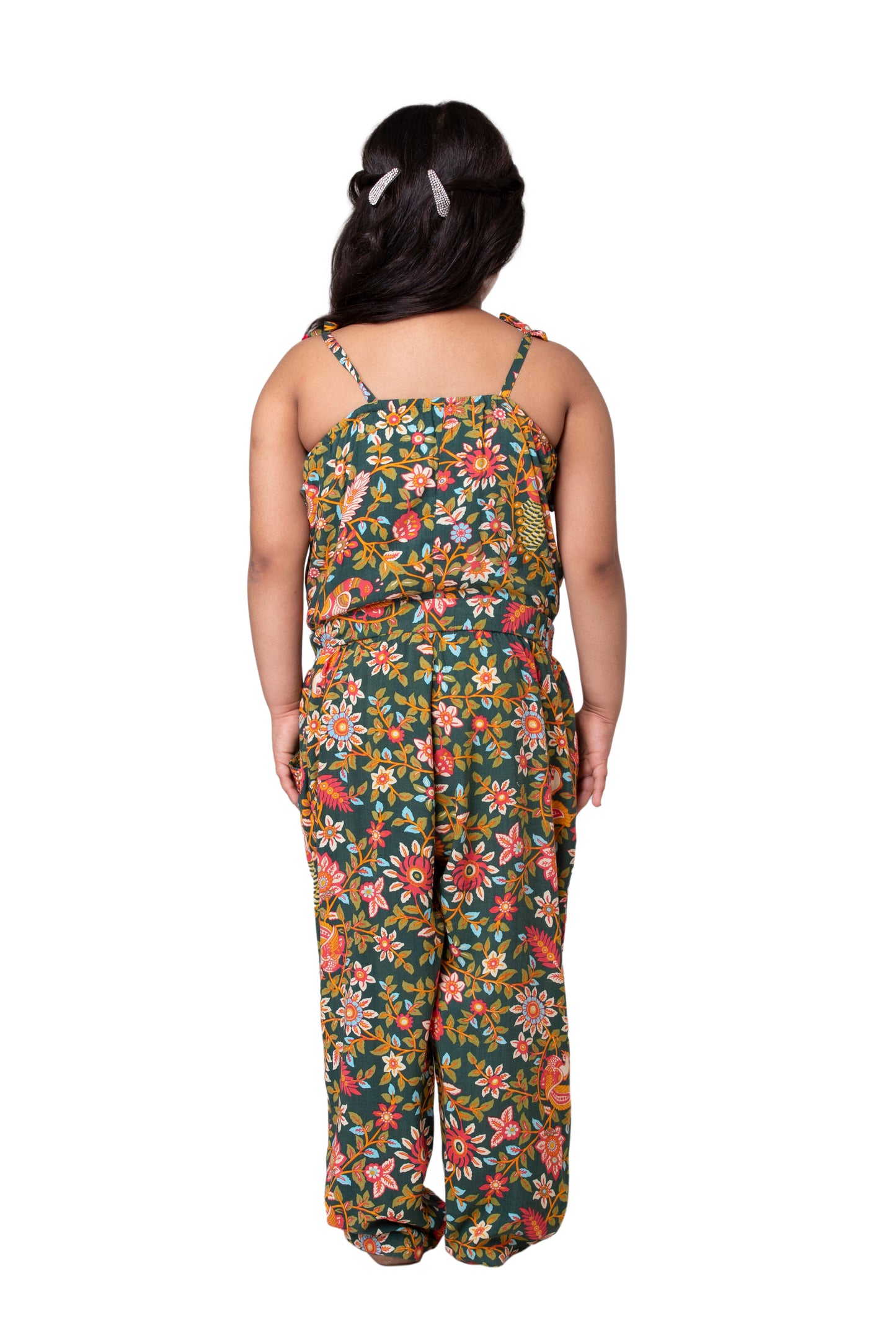 Hoop Hippo Kids Floral Printed Strappy Jumpsuit