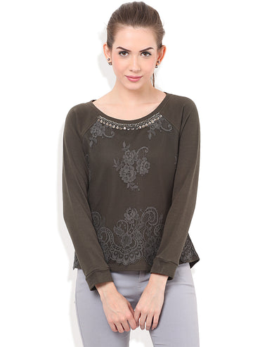 PORSORTE Hand work/lacy/ embroidered Sweat shirt - www.porsorte.in