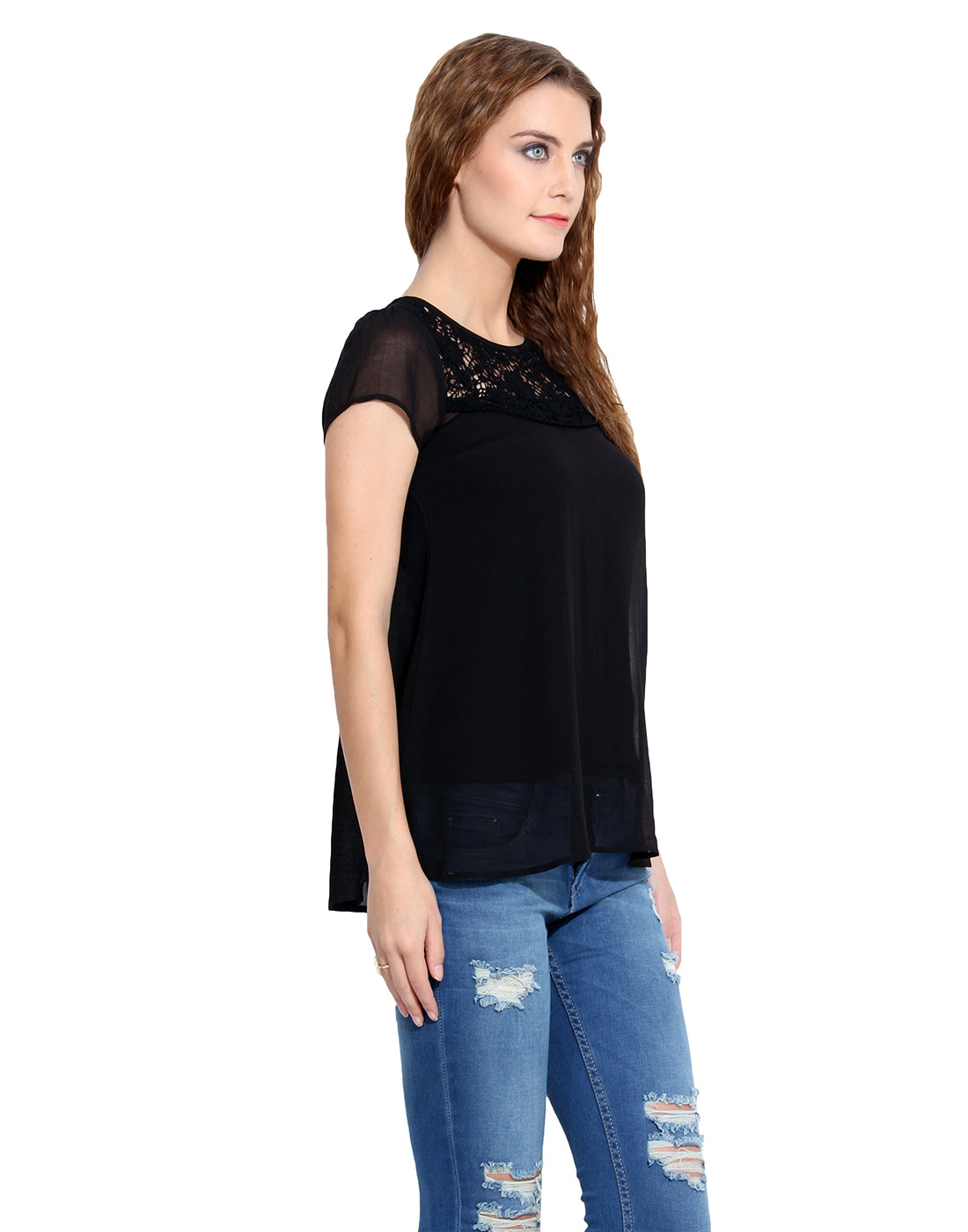 PORSORTE COTTON LACES TOP - www.porsorte.in