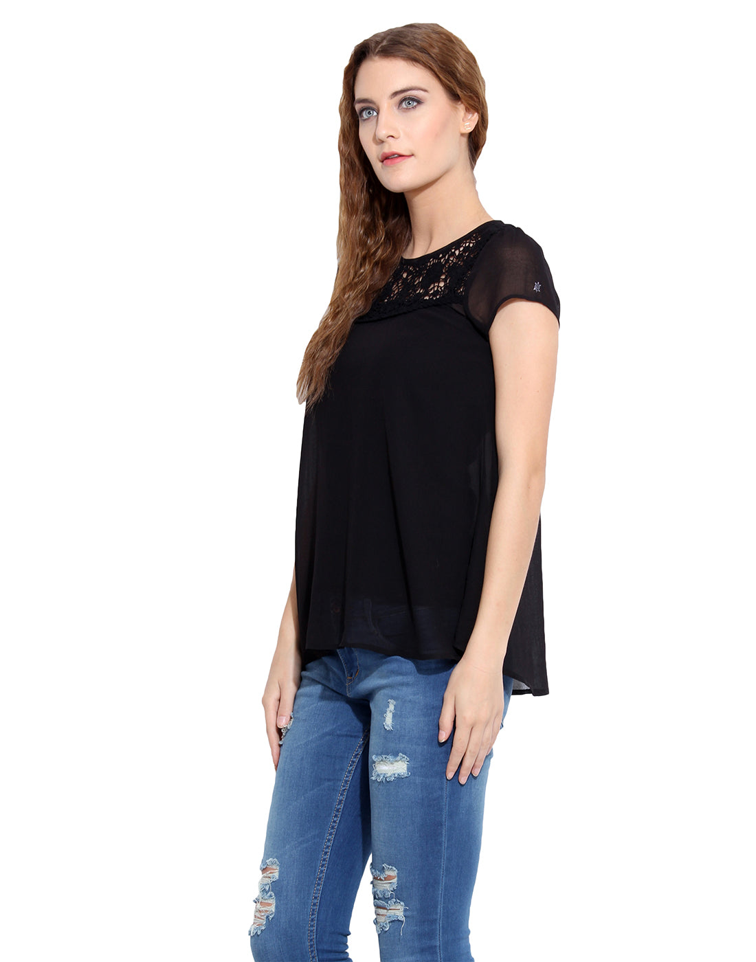 PORSORTE COTTON LACES TOP - www.porsorte.in