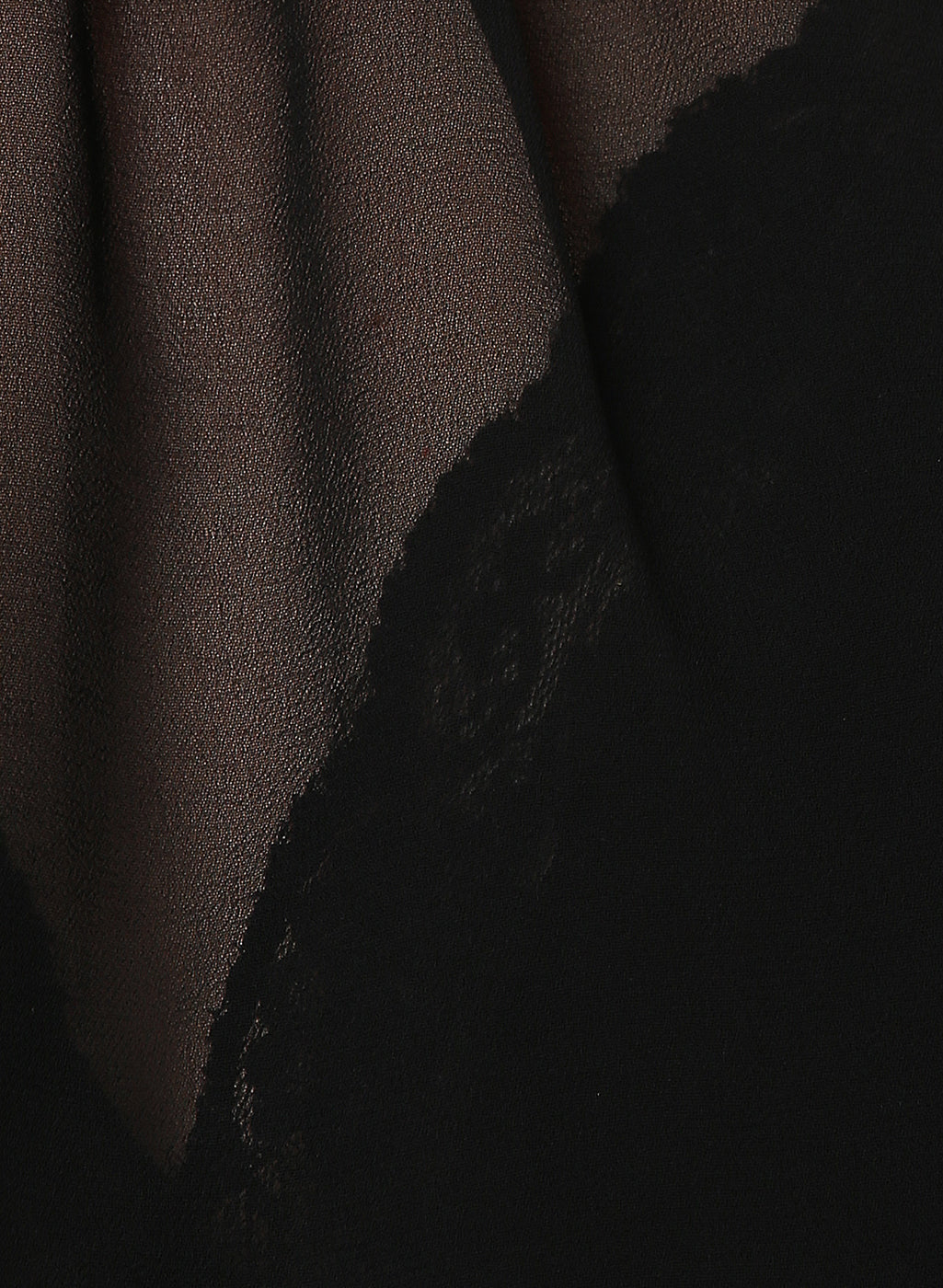 PORSORTE Fine Polyester Georgette Hand Work Sheer Top - www.porsorte.in