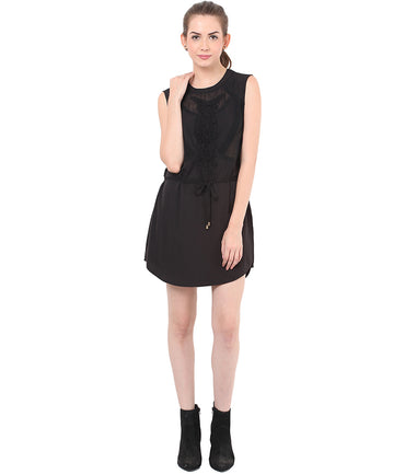PORSORTE Lacy cut outs detailed Party Dress - www.porsorte.in