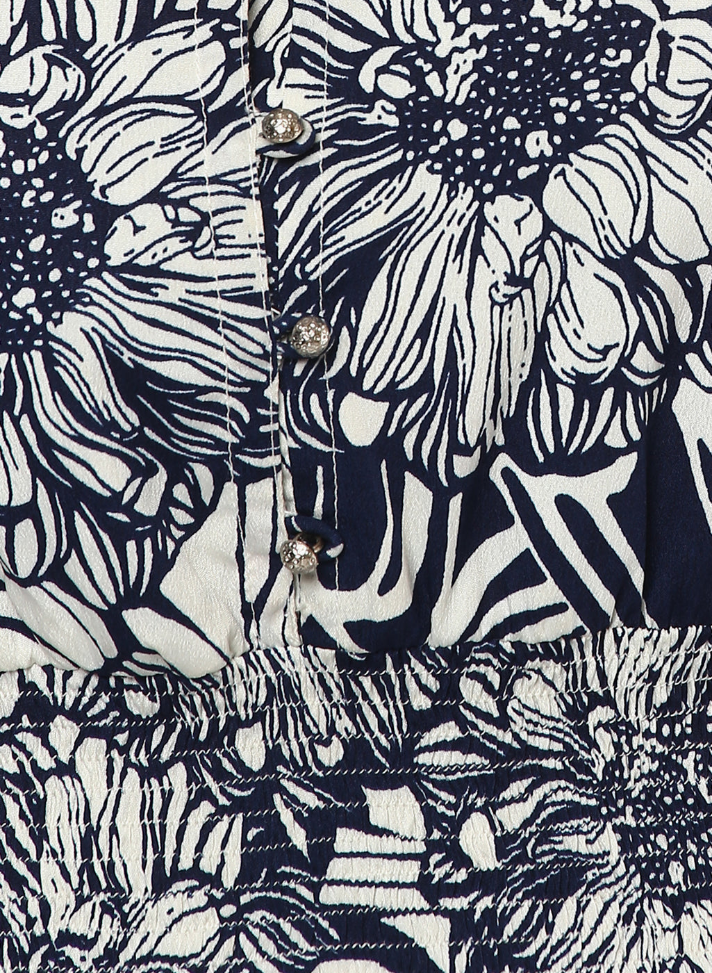 Porsorte Women's Printed OffwhiteBlue Polycrepe Casual Dress - www.porsorte.in