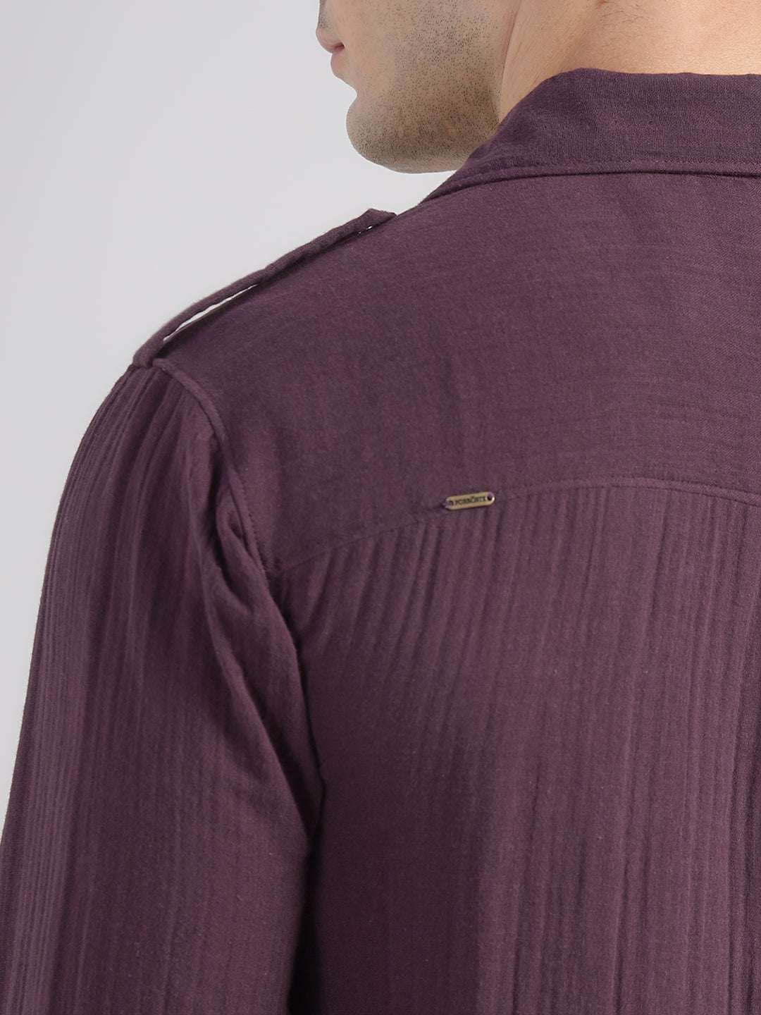 Porsorte Men Solid Cotton Casual Regular Fit Shirt – Wine