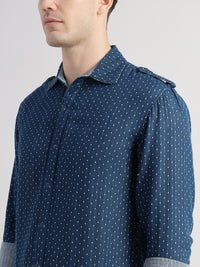 Porsorte Men’s Printed Cotton Casual Regular Fit Shirt