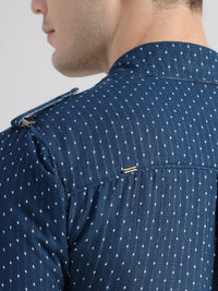 Porsorte Men’s Printed Cotton Casual Regular Fit Shirt