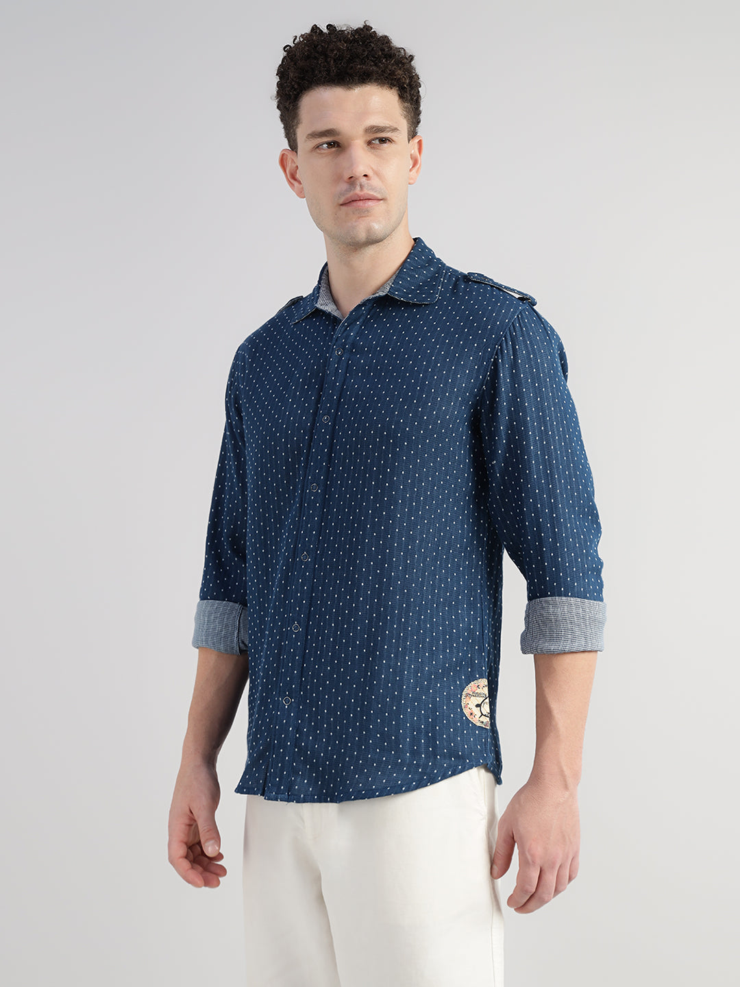 Porsorte Men’s Printed Cotton Casual Regular Fit Shirt