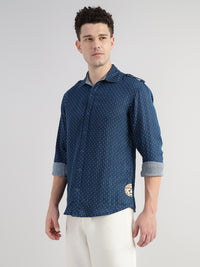 Porsorte Men’s Printed Cotton Casual Regular Fit Shirt