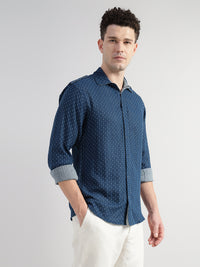 Porsorte Men’s Printed Cotton Casual Regular Fit Shirt