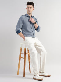 Porsorte Men’s Printed Cotton Casual Regular Fit Shirt