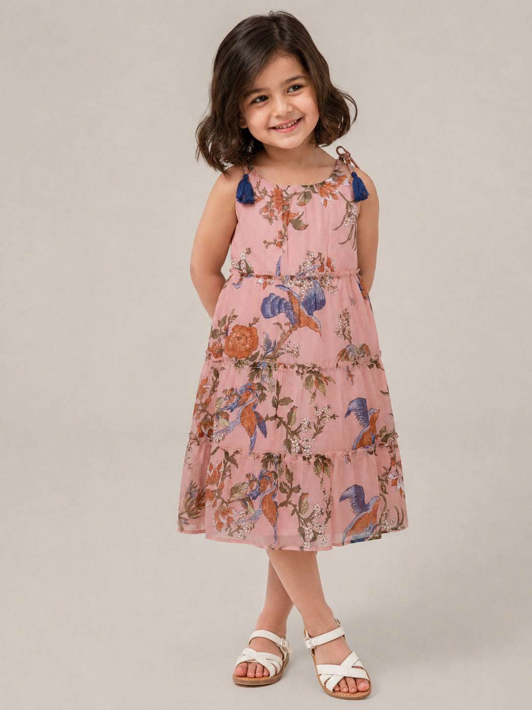 Hoop Hippo Girls Printed Dress