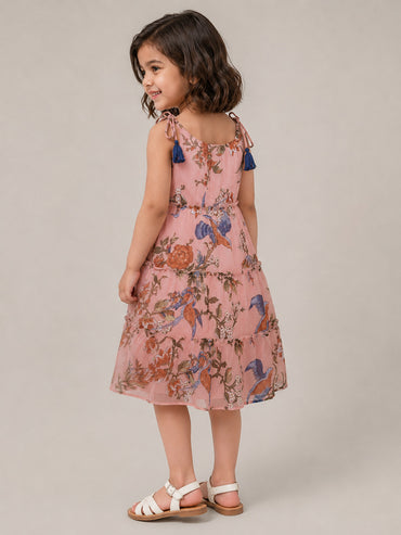 Hoop Hippo Girls Printed Dress