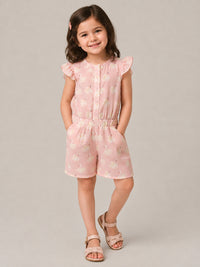 Hoop Hippo Flamingo Front Button Playsuit