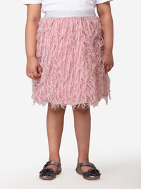 Hoop Hippo Peach Shimmery Poly Fringed Cotton Voile Skirt