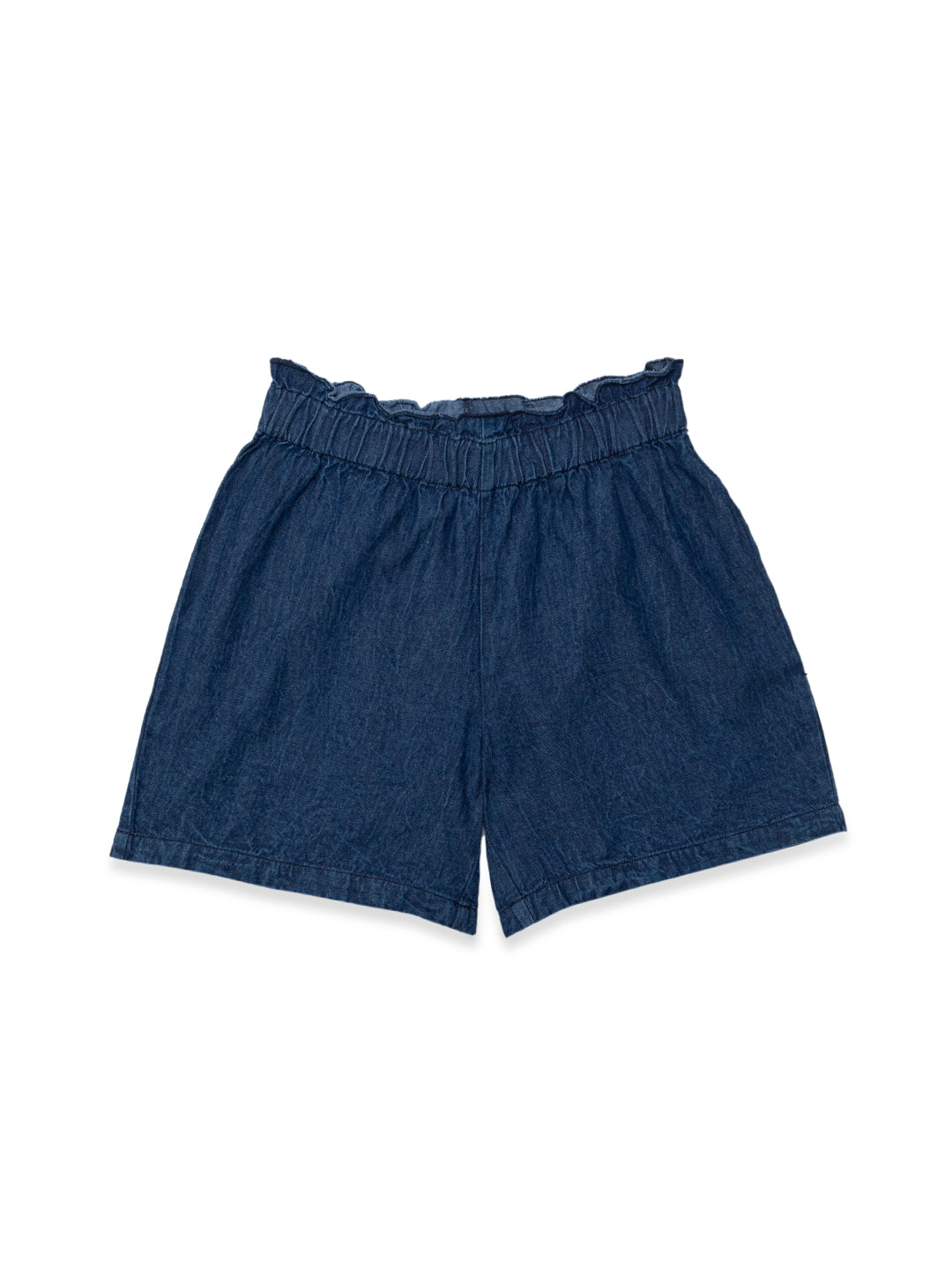 Hoop Hippo Dark Blue Denim Paperbag Waist Shorts