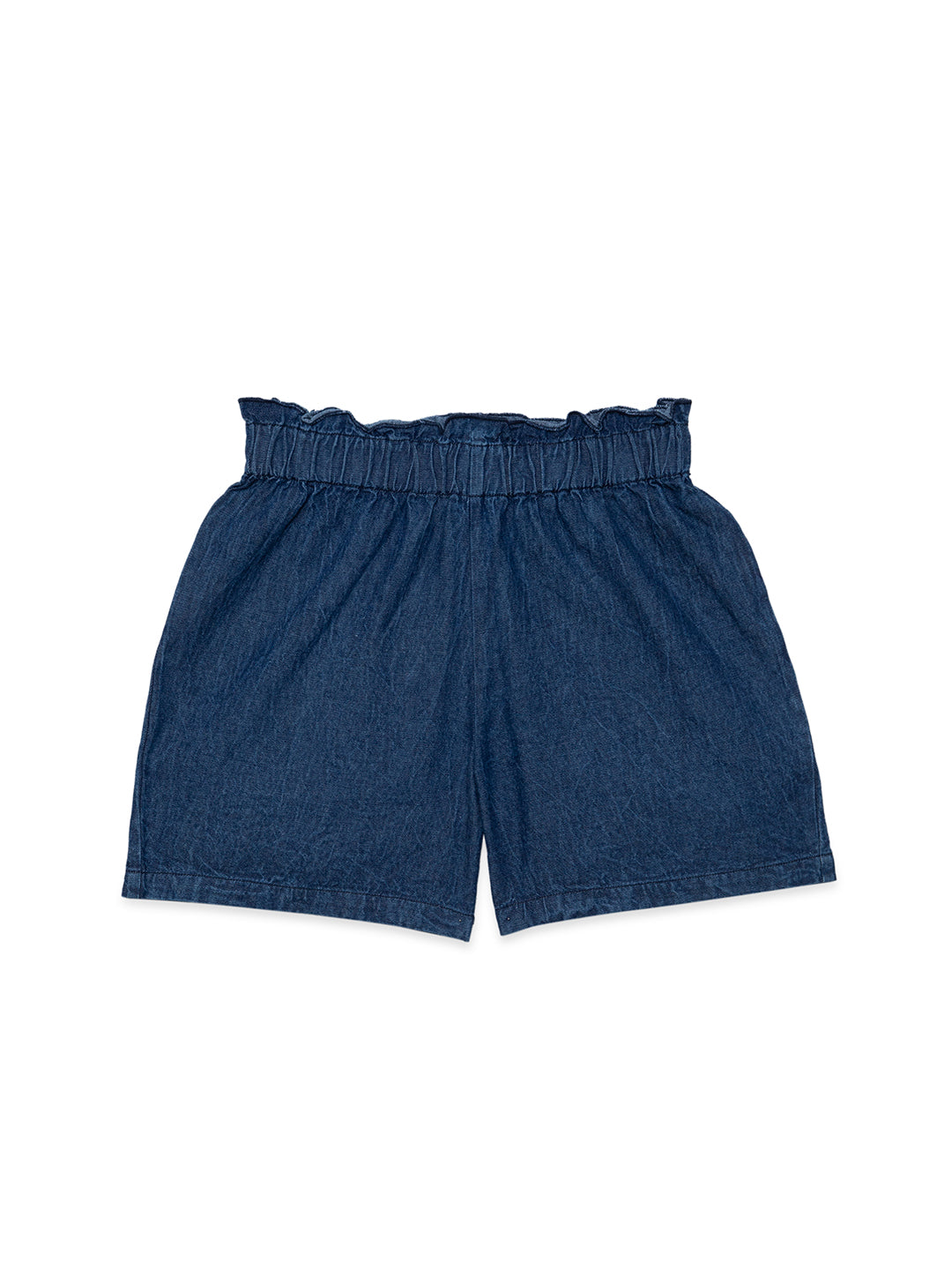 Hoop Hippo Dark Blue Denim Paperbag Waist Shorts