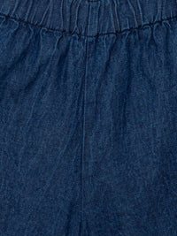 Hoop Hippo Dark Blue Denim Paperbag Waist Shorts