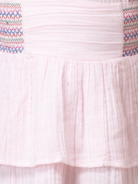 Hoop Hippo Kids Girls Light Pink Tiered Skirt