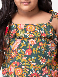 Hoop Hippo Floral Printed Strappy  Jumpsuit