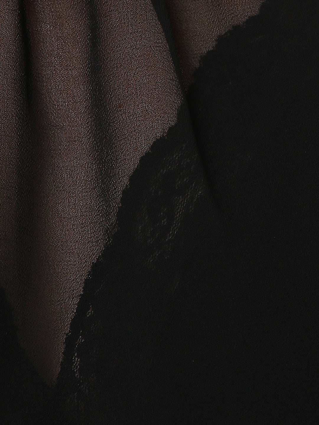 Women's Black Embellished High Neck Mesh Top