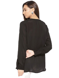 PORSORTE Black Sequins Work Shirt