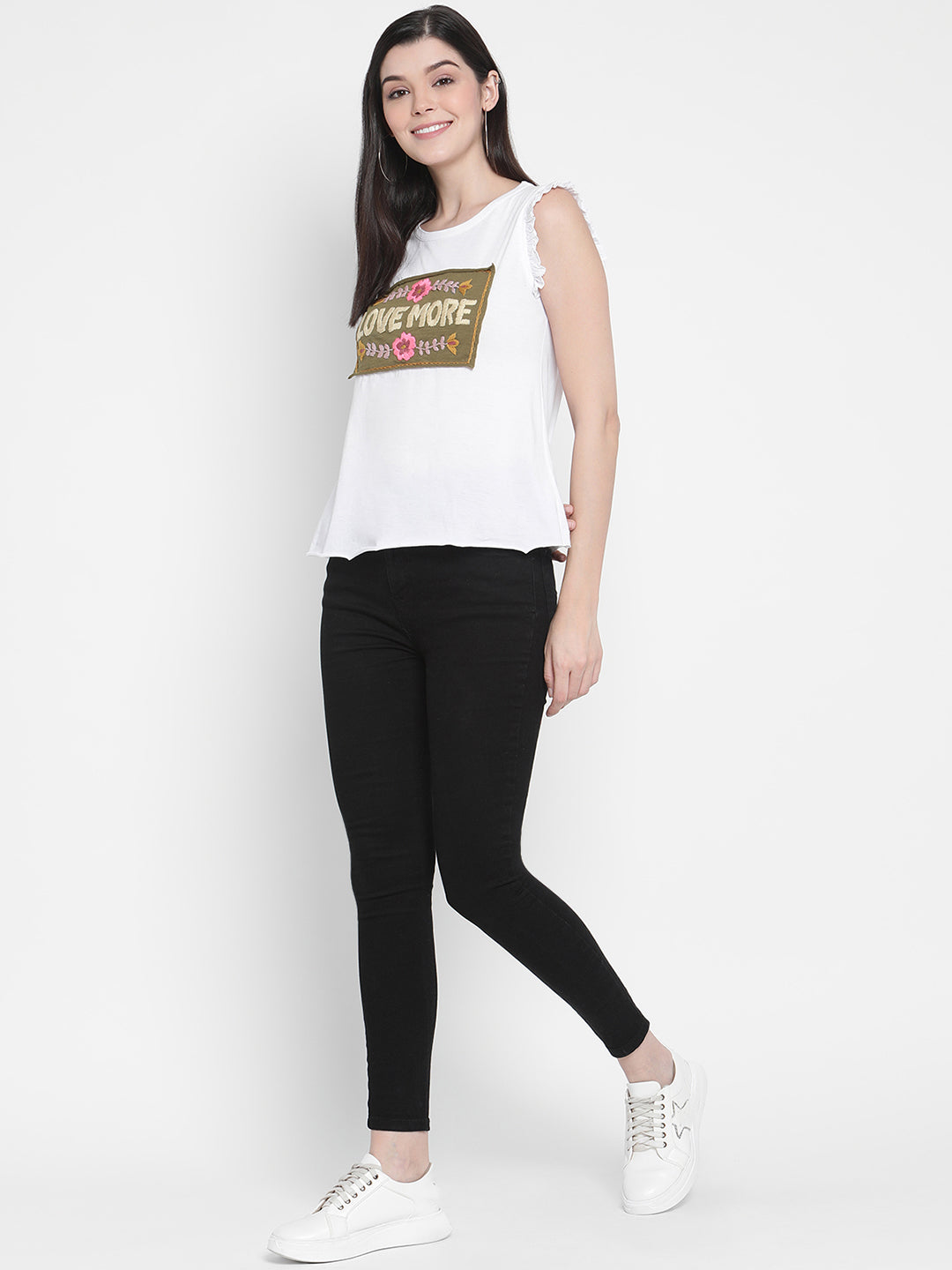 Porsorte Women's Cotton Jersey Love You Graphic Top