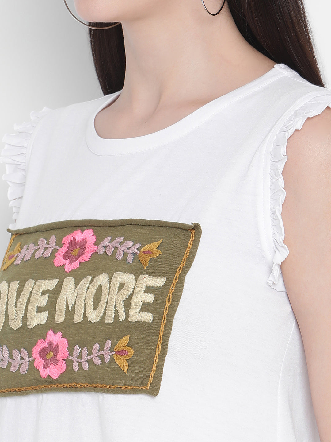 Porsorte Women's Cotton Jersey Love You Graphic Top