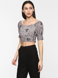 Porsorte Women Printed Crop Top