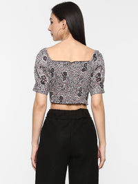 Porsorte Women Printed Crop Top