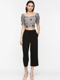 Porsorte Women Printed Crop Top