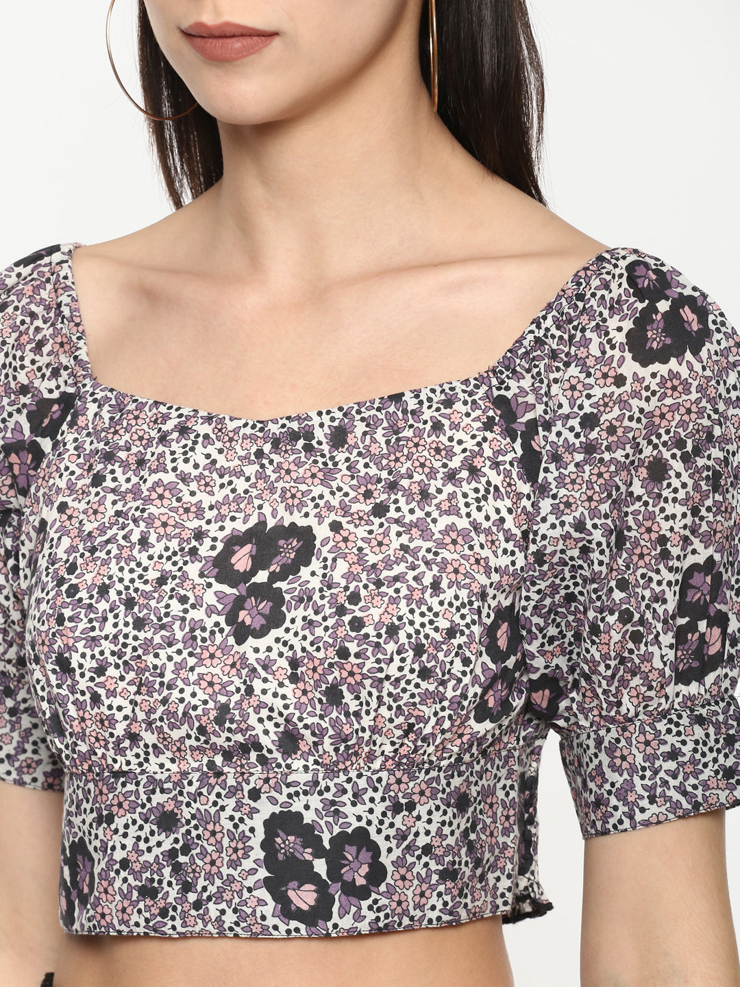 Porsorte Women Printed Crop Top