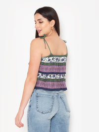 Porsorte womens Rayon Printed Strappy Top