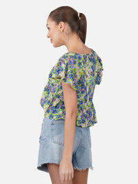 Porsorte Womens Rayon Multi Print Casual Top