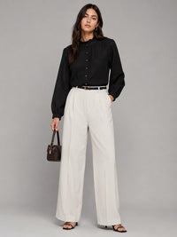 Porsorte Women Feather Georgette Full Sleeves Shirt