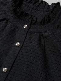 Porsorte Women Feather Georgette Full Sleeves Shirt
