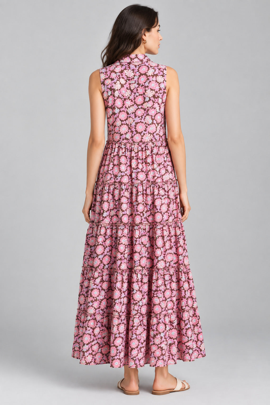 Women’s Floral Printed Tiered Maxi Dress
