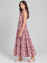 Women’s Floral Printed Tiered Maxi Dress