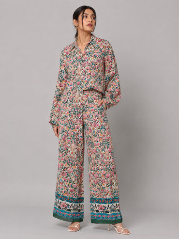 Porsorte Women Floral Printed Straight Pants