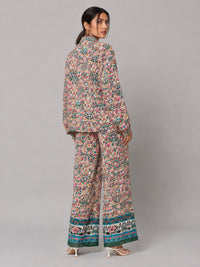 Porsorte Women Floral Printed Straight Pants