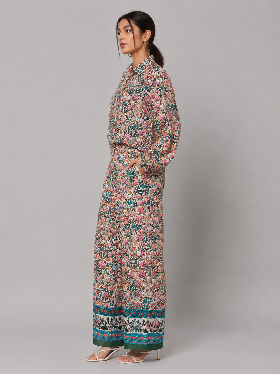 Porsorte Women Floral Printed Straight Pants