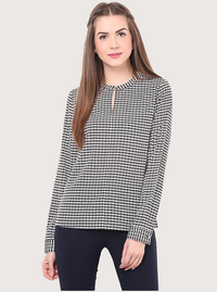 Porsorte Formal Shirt Black and White Houndstoot Workwear Shirt