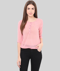 PORSORTE Dobby Shirt with metal boll buttons Top for Women