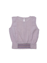 Hoop Hippo Light Pink Dyed Cotton Top