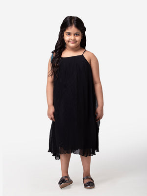 Hoop Hippo Black Spagetti Tie Up Tassel Cotton Voile Loose Fit Top
