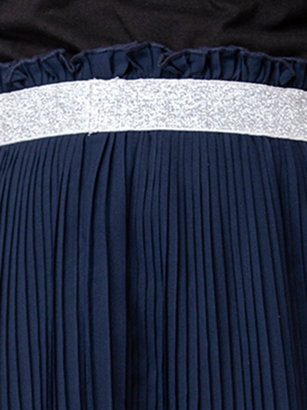 Hoop Hippo Kids Navy Blue Poly Georgette Skirt